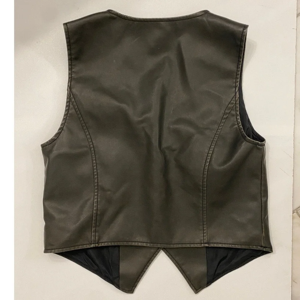 Wild Fable Black Faux Leather Vest NWT - XS